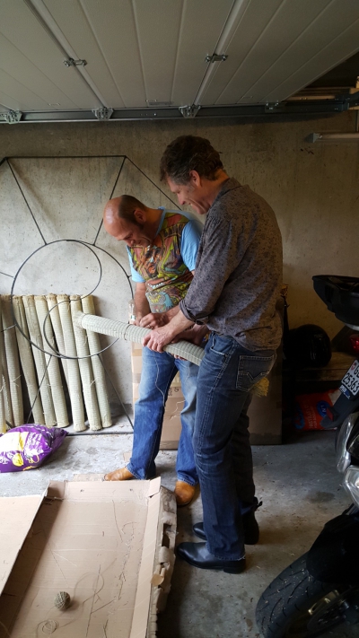 Préparation des nattes pour le stage de coupe avec Sensei IKUBO 8.6.2016